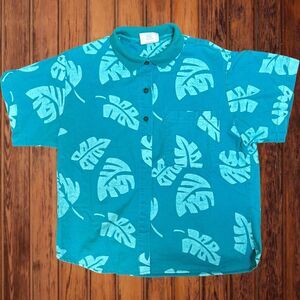 VTG Como Sport Women's Tropical Hawaiian Floral Shirt Medium Made In‎ USA